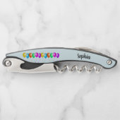 明るい吹カラフルき出し列（青） ソムリエナイフ (正面)