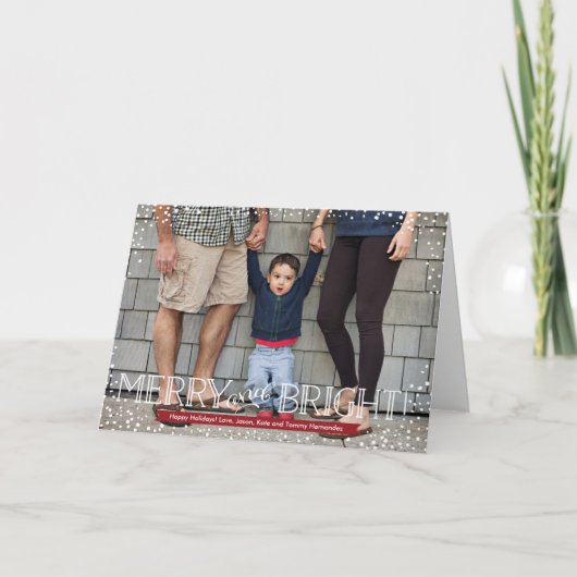 明るい吹雪 | 二つ折りグリーティングカード シーズンカード (正面)