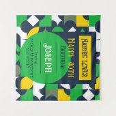 明るい図形 タペストリー (正面(横))