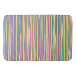 明るい垂直の夏のストライプ バスマット