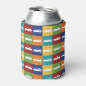 明るい基本チェッカーボードミニクーパー 缶クーラー (缶正面)