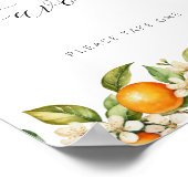 明るい夏のオレンジ柑橘系ベビーシャワーの好意 ポスター (角)