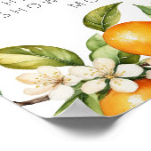 明るい夏のオレンジ赤ちゃんシャワーおしゃぶり狩り ポスター (角)