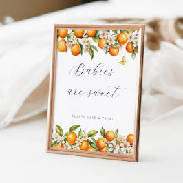 明るい夏のオレンジ赤ちゃんシャワーベビーは甘い ポスター