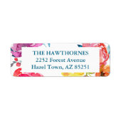 明るい夏のカラフルカスタムウェディングアドレスラベル ラベル (正面)