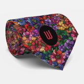 明るい夏のカラフルフローラ ネクタイ (ロール)