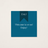 明るい夏のカラフル結婚のドリンクトークン (裏面)