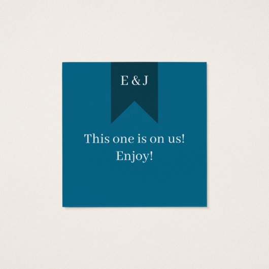 明るい夏のカラフル結婚のドリンクトークン (裏面)