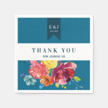 明るい夏のカラフル結婚の紙のナプキン