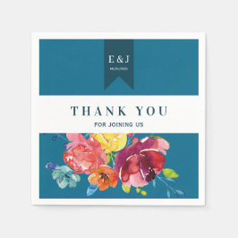 明るい夏のカラフル結婚の紙のナプキン スタンダードカクテルナプキン