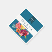 明るい夏のカラフル結婚の紙のナプキン スタンダードカクテルナプキン (角)