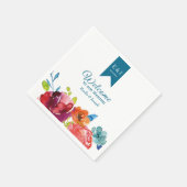 明るい夏のカラフル結婚の紙のナプキン スタンダードカクテルナプキン (角)