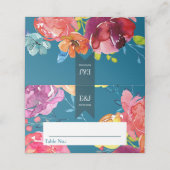 明るい夏のカラフル結婚 プレイスカード (外部開封)