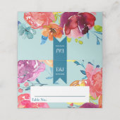 明るい夏のカラフル結婚 プレイスカード (外部開封)