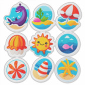 明るい夏のステッカーセット シール (正面)
