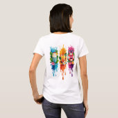 明るい夏のテーマのシーンとアイテム Tシャツ (裏面フル)