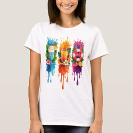明るい夏のテーマのシーンとアイテム Tシャツ
