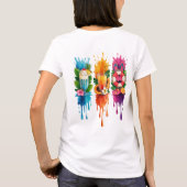 明るい夏のテーマのシーンとアイテム Tシャツ (裏面)