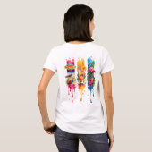 明るい夏のテーマのシーンとアイテム Tシャツ (裏面フル)