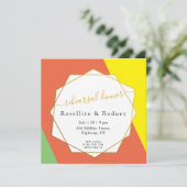 明るい夏のデジタ結婚ルのリハーサルディナー 招待状 (スタンド正面)