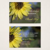 明るい夏のヒマワリ感謝していユー結婚式の引き出物 (正面&裏面)
