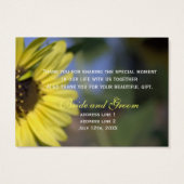 明るい夏のヒマワリ感謝していユー結婚式の引き出物 (裏面)