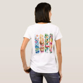明るい夏のビーチのテーマの風景 Tシャツ (裏面フル)