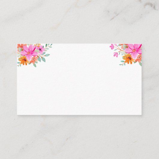 明るい夏のフローラシャワーおむつラッフル エンクロージャーカード (裏面)