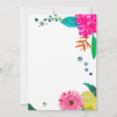 明るい夏のフローラ&フルーツ誕生日パーティー 招待状 (裏面)