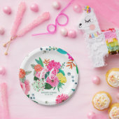 明るい夏のフローラ&フルーツ誕生日パーティーinvita ペーパープレート (パーティー)