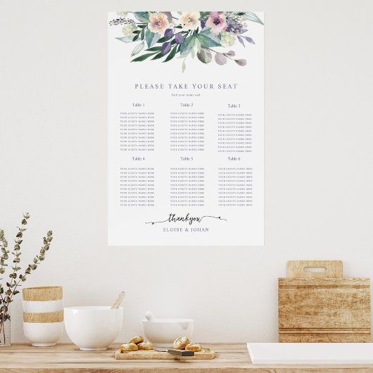 明るい夏の水のカラーデザイン ポスター (キッチン)