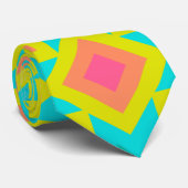 明るい夏の色の幾何学的パターン ネクタイ (ロール)