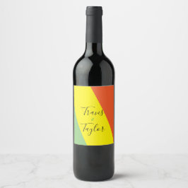 明るい夏の色結婚ズ ワインラベル