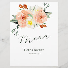 明るい夏の花のウェディングレセプション メニュー