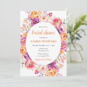 明るい夏の花ブライダルシャワー 招待状 (スタンド正面)