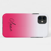 明るい夏の赤と白のグラデーションオンブレ Case-Mate iPhoneケース (裏面(横))