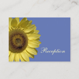 明るい夏の黄色のひまわり花、結婚披露宴 エンクロージャーカード