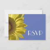明るい夏ひまわりRSVP結婚式招待状。 出欠カード (裏面)
