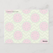 明るい夏ピクニックスイオーターメロンオングリーンシェブロン ポストカード (裏面)