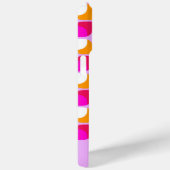 明るい夏ピンクのオレンジミッドセンチュリーアートパターン Case-Mate iPhoneケース (裏面 / 右)