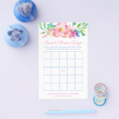 明るい夏フローラブライダルシャワービンゴゲームカード チラシ (シングル)