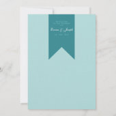 明るい夏モダンのカラフル結婚フローラのI 招待状 (裏面)