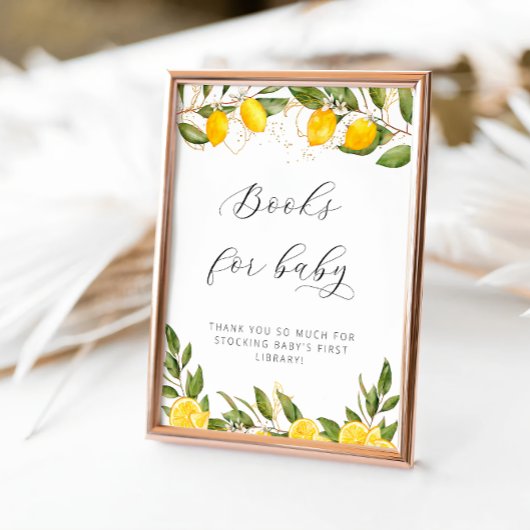 明るい夏レモンベビーシャワーベビー ポスター