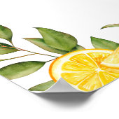 明るい夏レモンベビーシャワー歓迎ポスター ポスター (角)