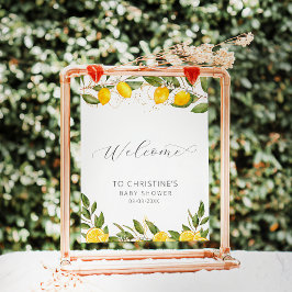 明るい夏レモンベビーシャワー歓迎ポスター ポスター