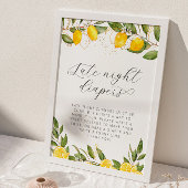 明るい夏レモンベビーシャワー深夜おむつ ポスター