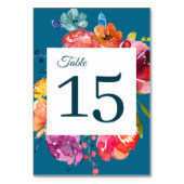 明るい夏結婚の台座番号記号 テーブルナンバー (裏面)