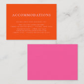 明るい夏結婚の宿泊施設 エンクロージャーカード (正面/裏面)