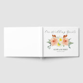 明るい夏結婚の花 ゲストブック (全面)