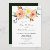 明るい夏結婚の花 招待状 (正面/裏面)